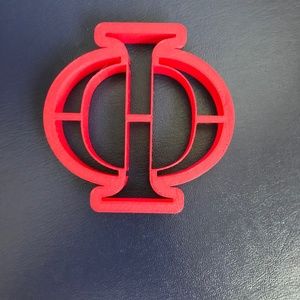 Greek Letter Red Cookie Cutter Mold Stencil Phi